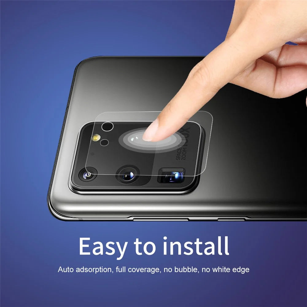 2Pcs ENKAY HAT PRINCE [0.2mm 9H 2.15D Arc Edges] Tempered Glass Back Camera Lens Guard Films for Samsung Galaxy S20 Ultra - 5