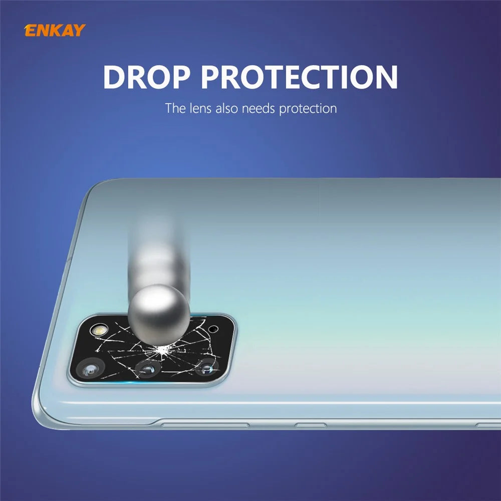 ENKAY HAT PRINCE 0.2mm 9H 2.15D Tempered Glass Camera Lens Protectors [Arc Edge] for Samsung Galaxy S20 Plus - 3