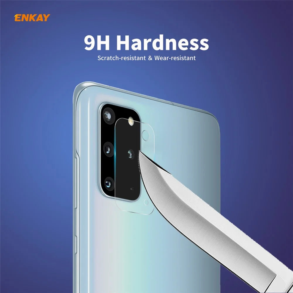 ENKAY HAT PRINCE 0.2mm 9H 2.15D Tempered Glass Camera Lens Protectors [Arc Edge] for Samsung Galaxy S20 Plus - 4
