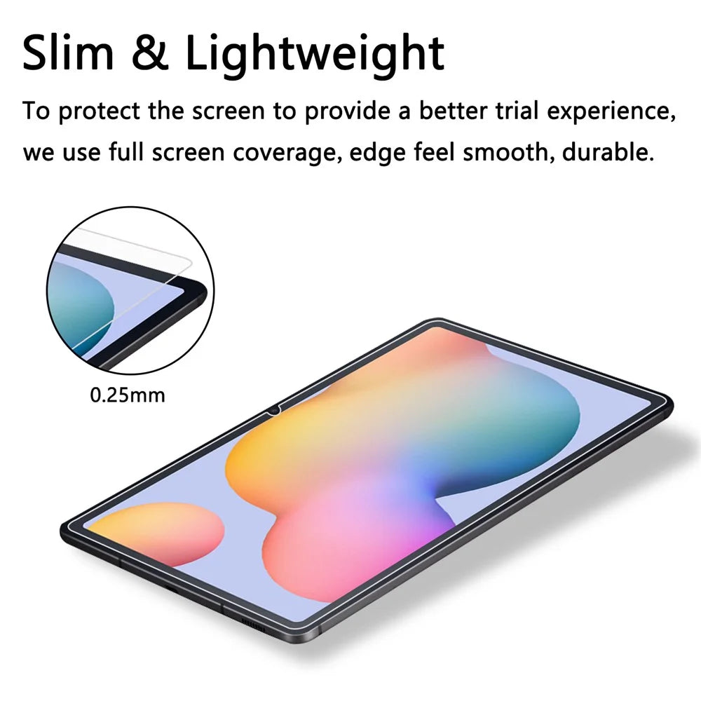 Anti-Scratch Ultra Clear Arc Edge Premium Tempered Glass Full Screen Film for Samsung Galaxy Tab S11 / S10 Lite / S10 FE / S9 FE / S9 / S8 / S7 - 4