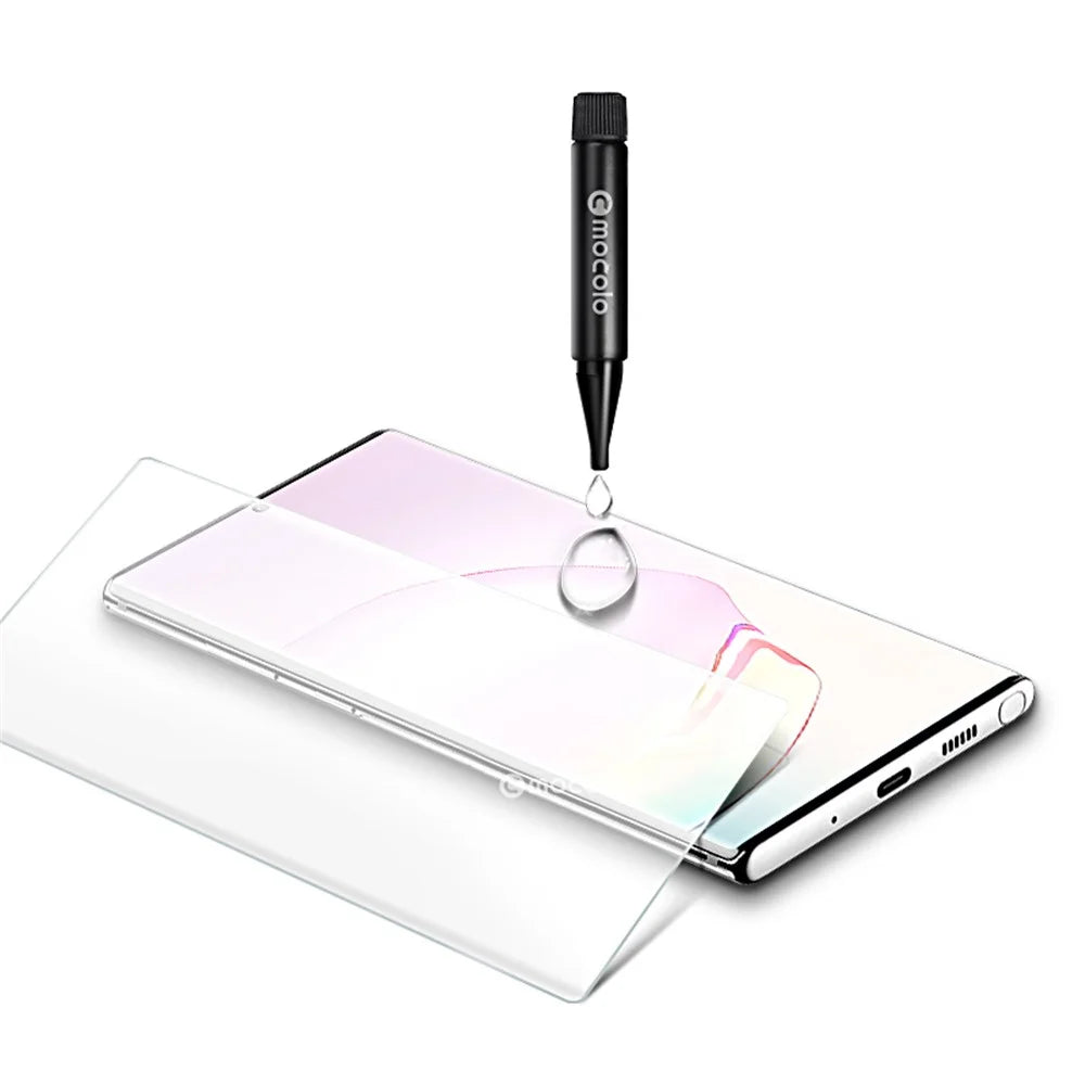 MOCOLO HD Clear 3D Curved [UV Light Irradiation] Film for Samsung Galaxy Note20 Ultra/Note20 Ultra 5G, Full Cover Full Glue Tempered Glass Screen Protector Scratch Resistant Bubble-Free - 2
