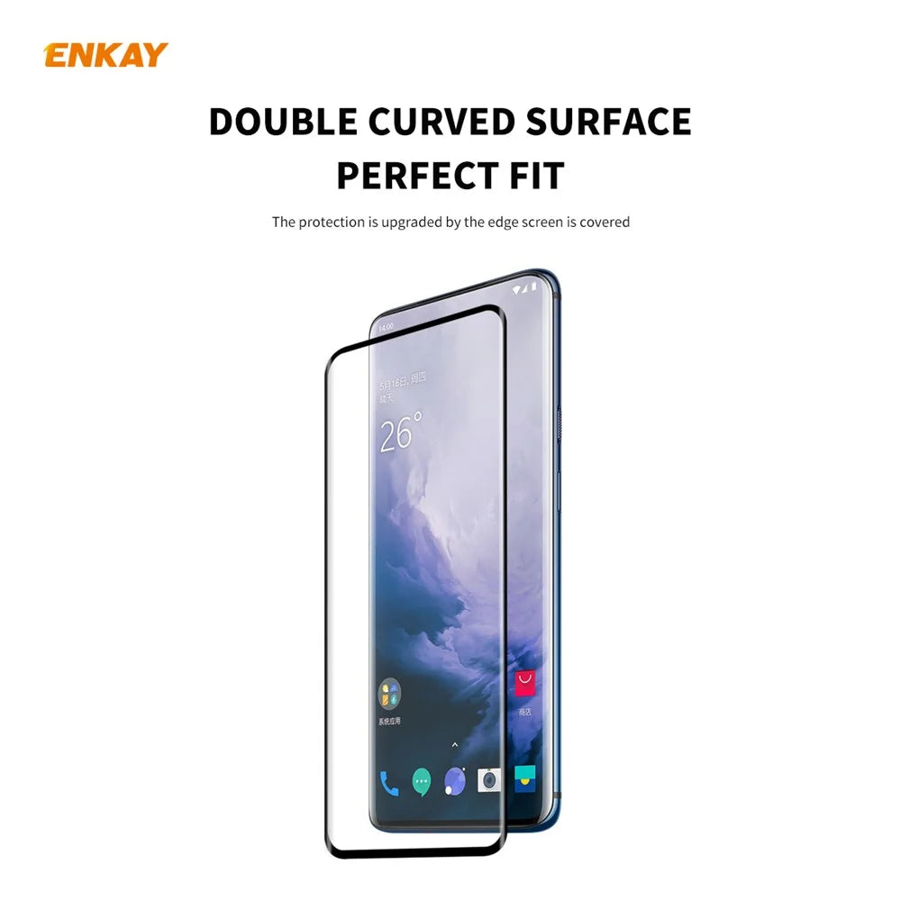ENKAY 0.26mm 9H 3D Curved Full Glue Tempered Glass Full Screen Film for OnePlus 7T Pro/7 Pro - 3