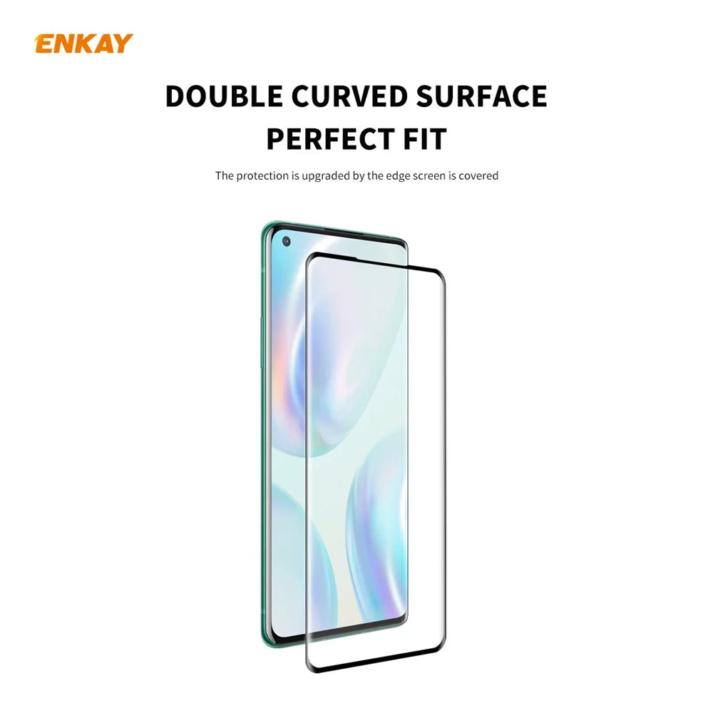 ENKAY 0.26mm 9H 3D Curved Full Glue Tempered Glass Full Screen Film for OnePlus 8 - 3