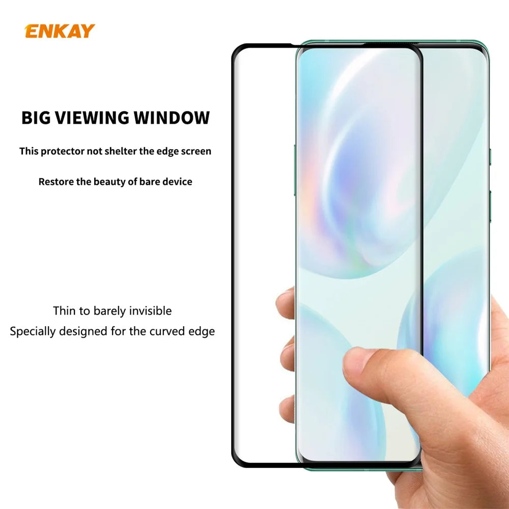 ENKAY 0.26mm 9H 3D Curved Full Glue Tempered Glass Full Screen Film for OnePlus 8 - 4