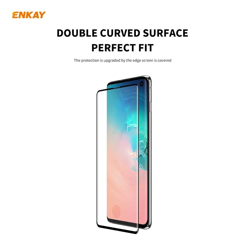 ENKAY 0.26mm 9H 3D Curved Full Glue Tempered Glass Full Screen Film for Samsung Galaxy S10 - 3