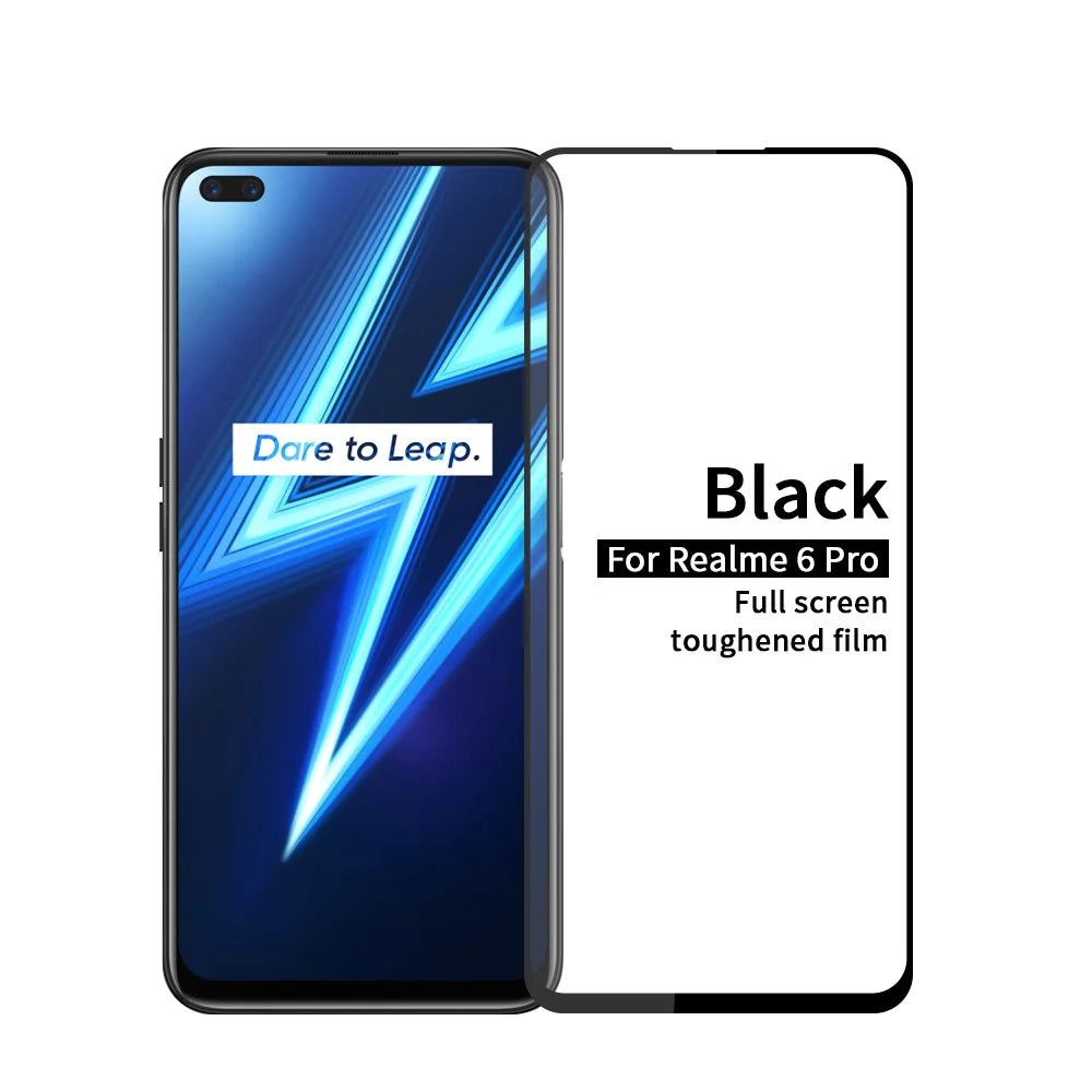 PINWUYO 3D Curved Full Size Anti-explosion Anti-fingerprint Tempered Glass Screen Protector for Realme 6 Pro - 1