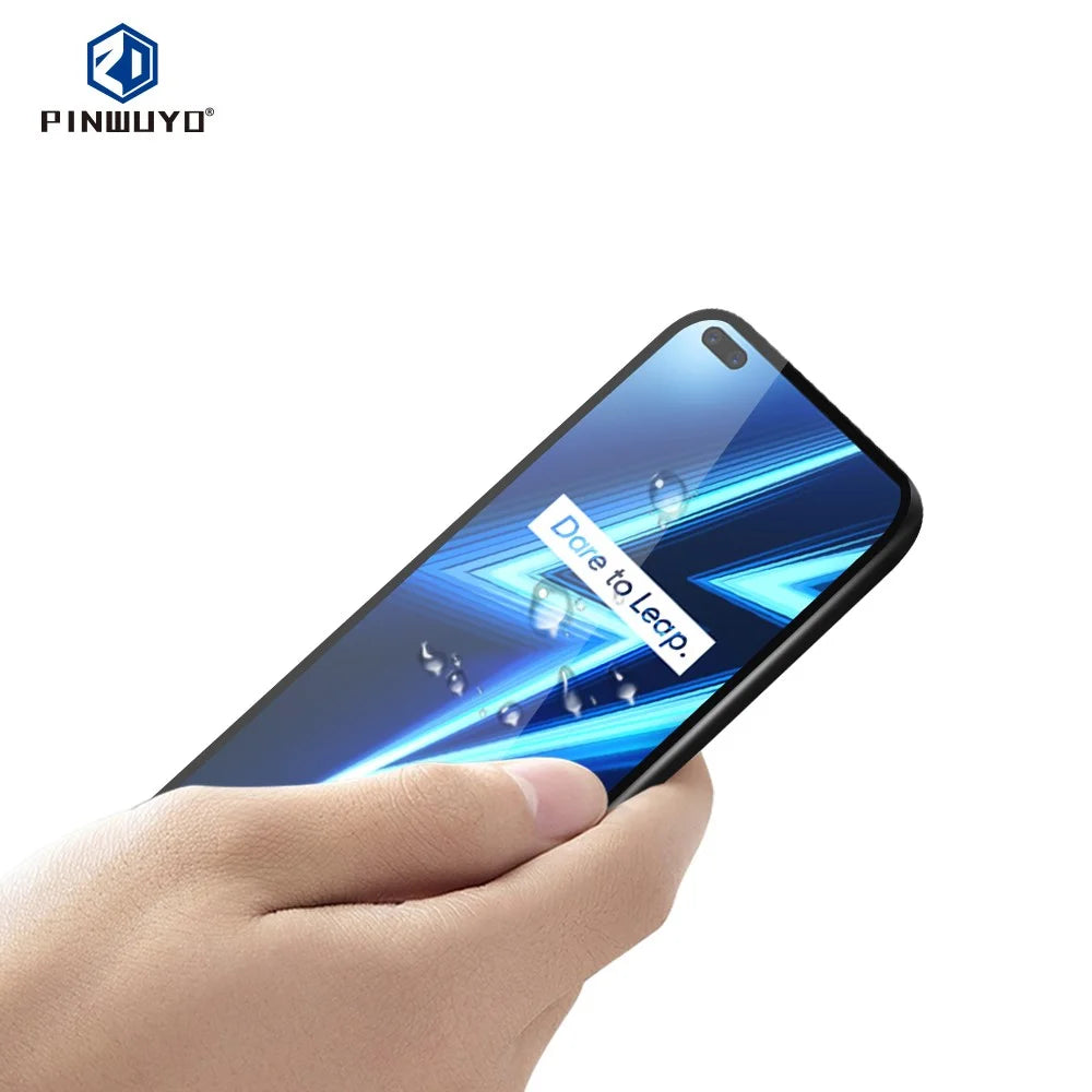 PINWUYO 3D Curved Full Size Anti-explosion Anti-fingerprint Tempered Glass Screen Protector for Realme 6 Pro - 5
