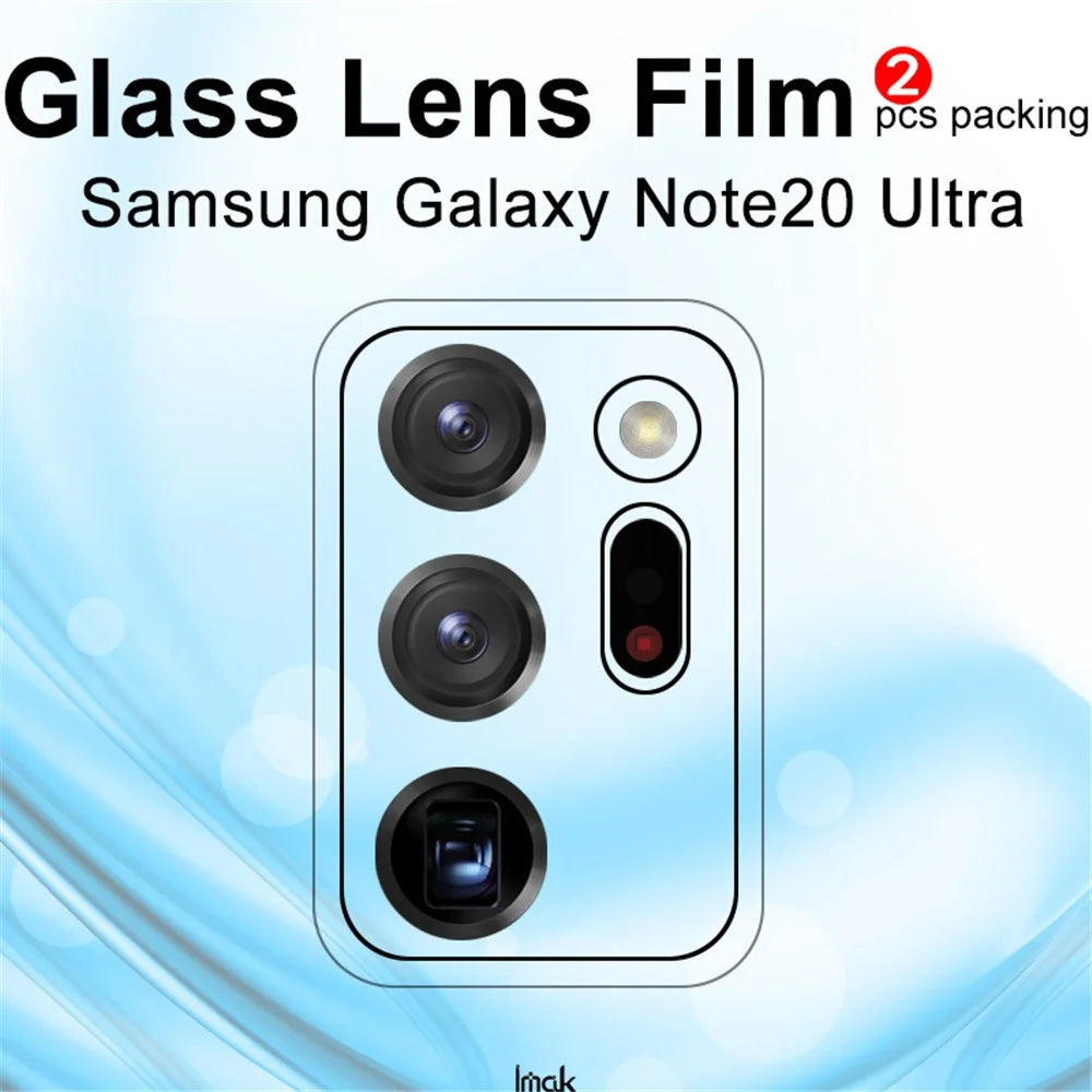 IMAK 2Pcs/Pack Ultra Clear Glass Phone Lens Cover Film for Samsung Galaxy Note20 Ultra 4G/5G - 3
