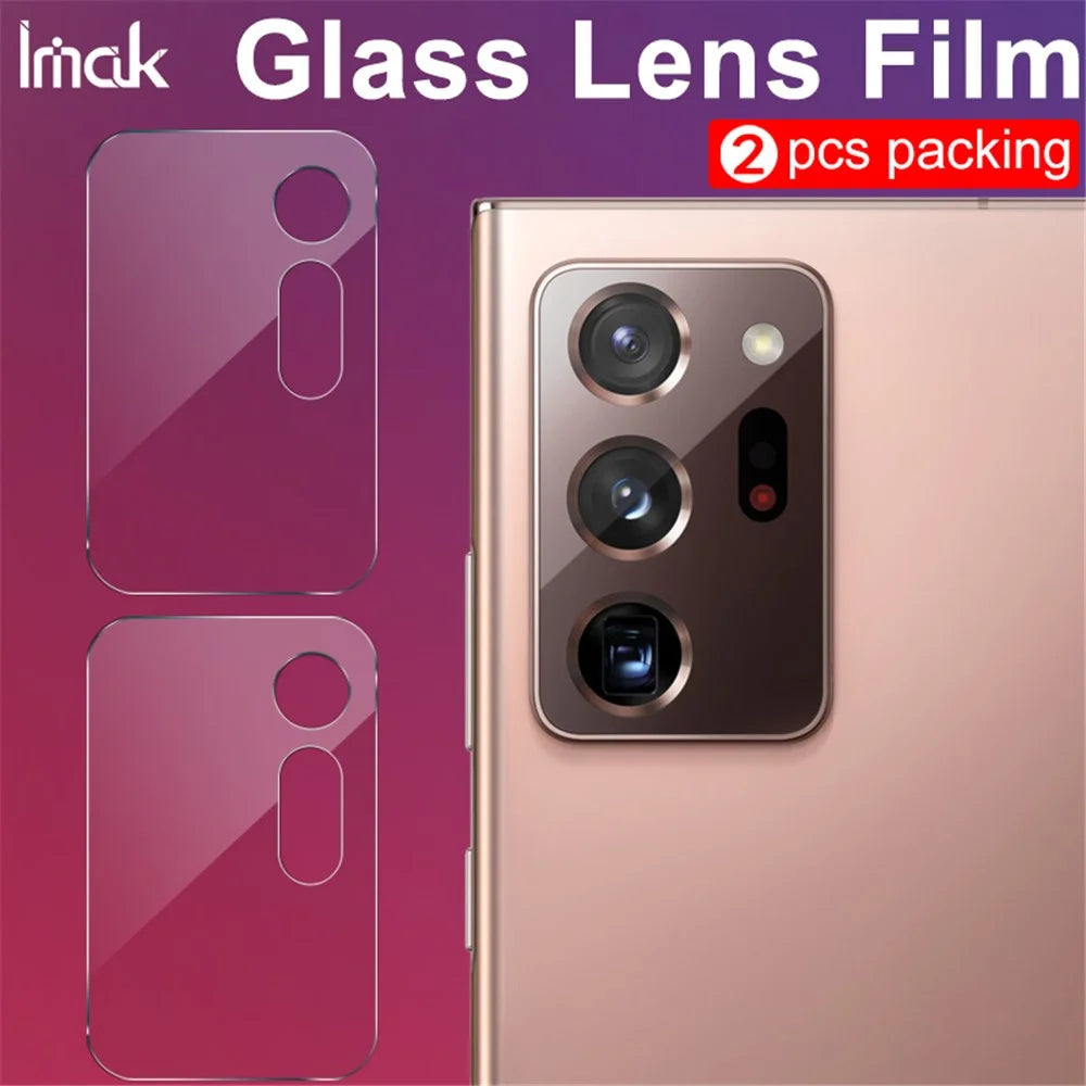 IMAK 2Pcs/Pack Ultra Clear Glass Phone Lens Cover Film for Samsung Galaxy Note20 Ultra 4G/5G - 6