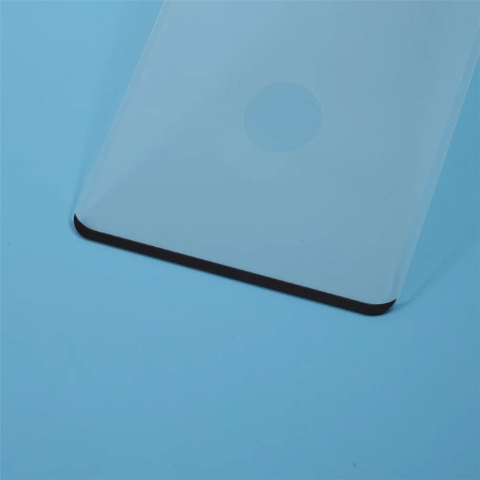 Silk Print Full Size Side Glue Tempered Glass Screen Protector, Support Fingerprint Unlock for Samsung Galaxy Note20 / Note20 5G - Black - 4