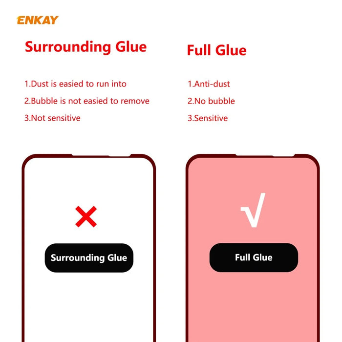 ENKAY Full Glue Full Size 0.26mm 9H 2.5D Tempered Glass Screen Protector for Huawei P40 lite 4G/Nova 7i/Nova 6 SE - 3