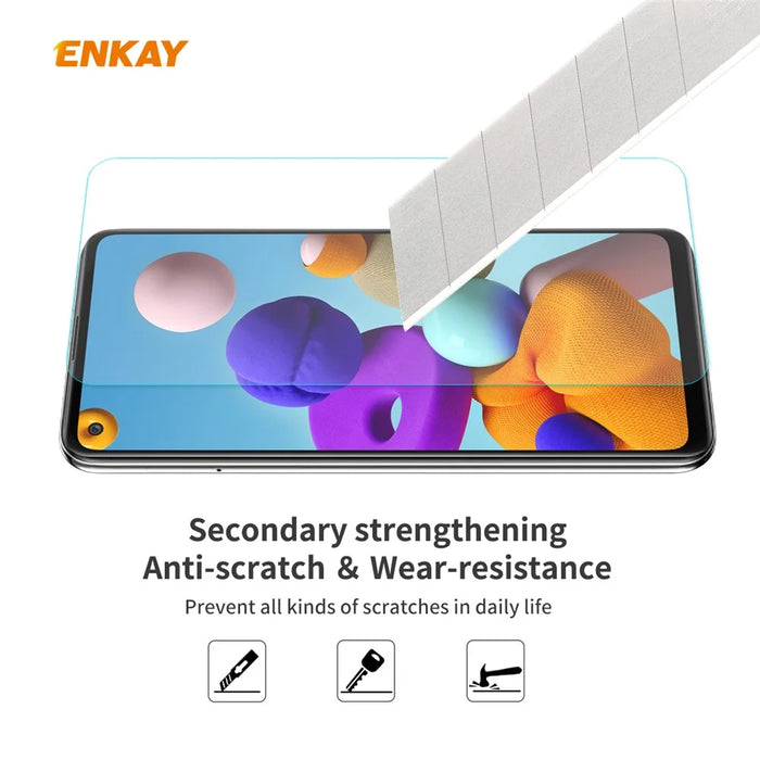 ENKAY HAT PRINCE 0.26mm 9H 2.5D Tempered Glass Screen Protector for Samsung Galaxy A21s - 5