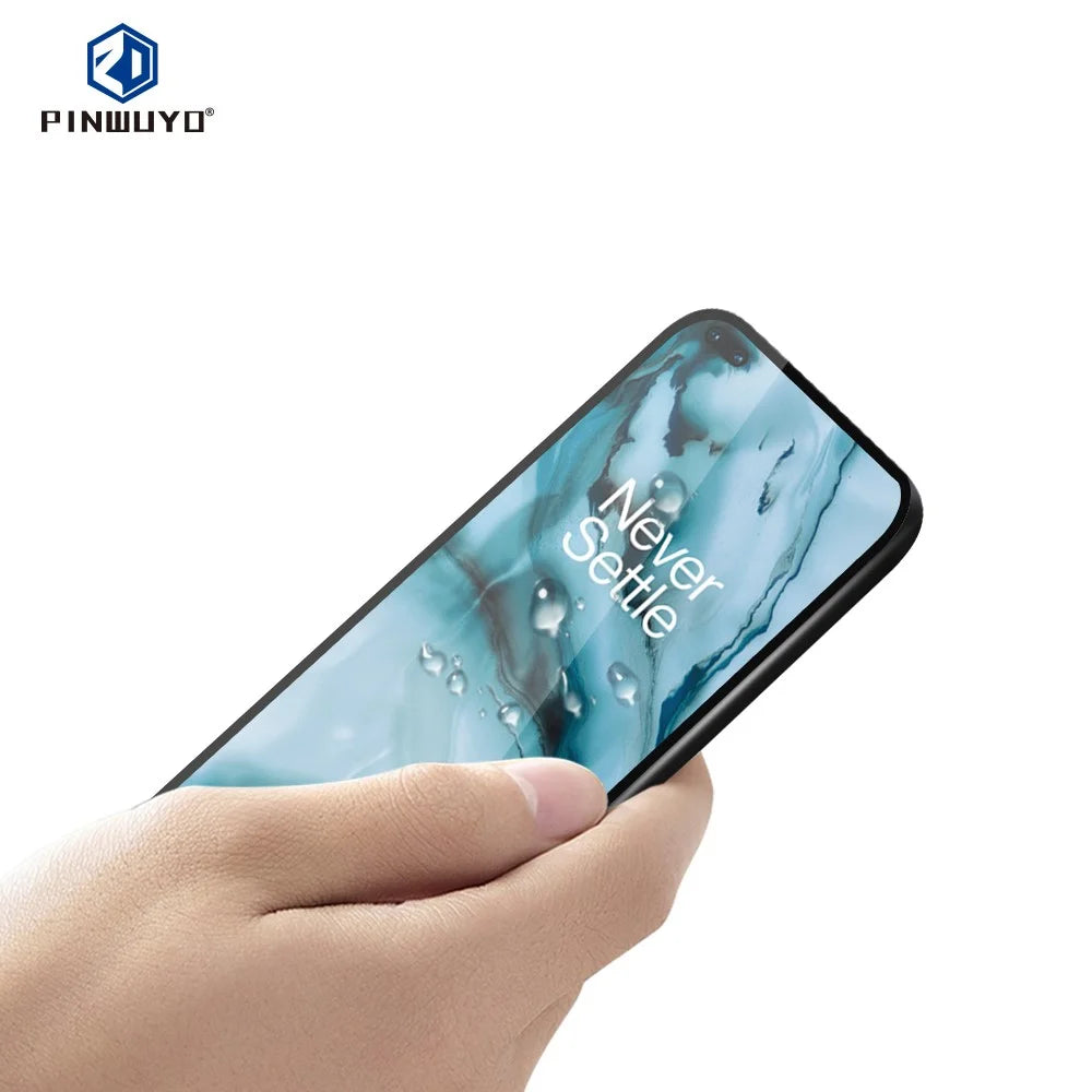 PINWUYO 3D Curved Full Size Anti-explosion Anti-fingerprint Tempered Glass Screen Protector for OnePlus Nord - 5