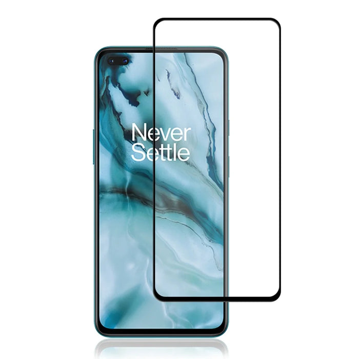 AMORUS Full Glue Full Size Silk Printing Tempered Glass Screen Protector for OnePlus Nord - 1
