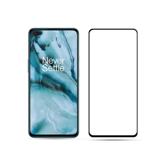 AMORUS Full Glue Full Size Silk Printing Tempered Glass Screen Protector for OnePlus Nord - 2