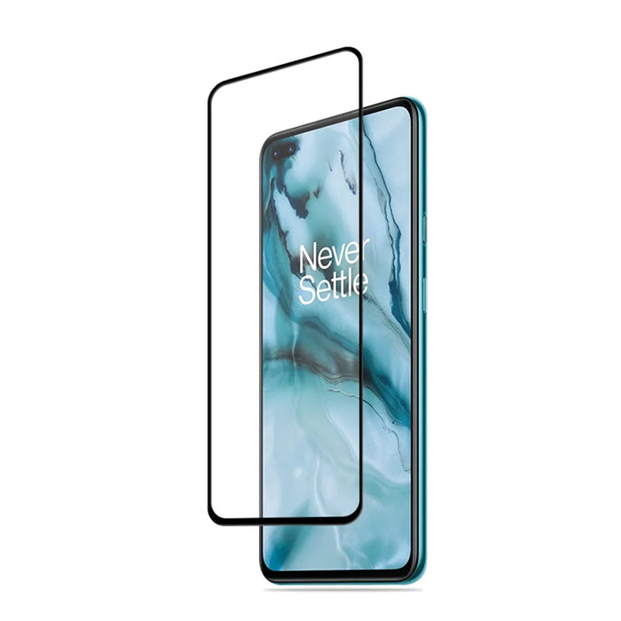 AMORUS Full Glue Full Size Silk Printing Tempered Glass Screen Protector for OnePlus Nord - 4