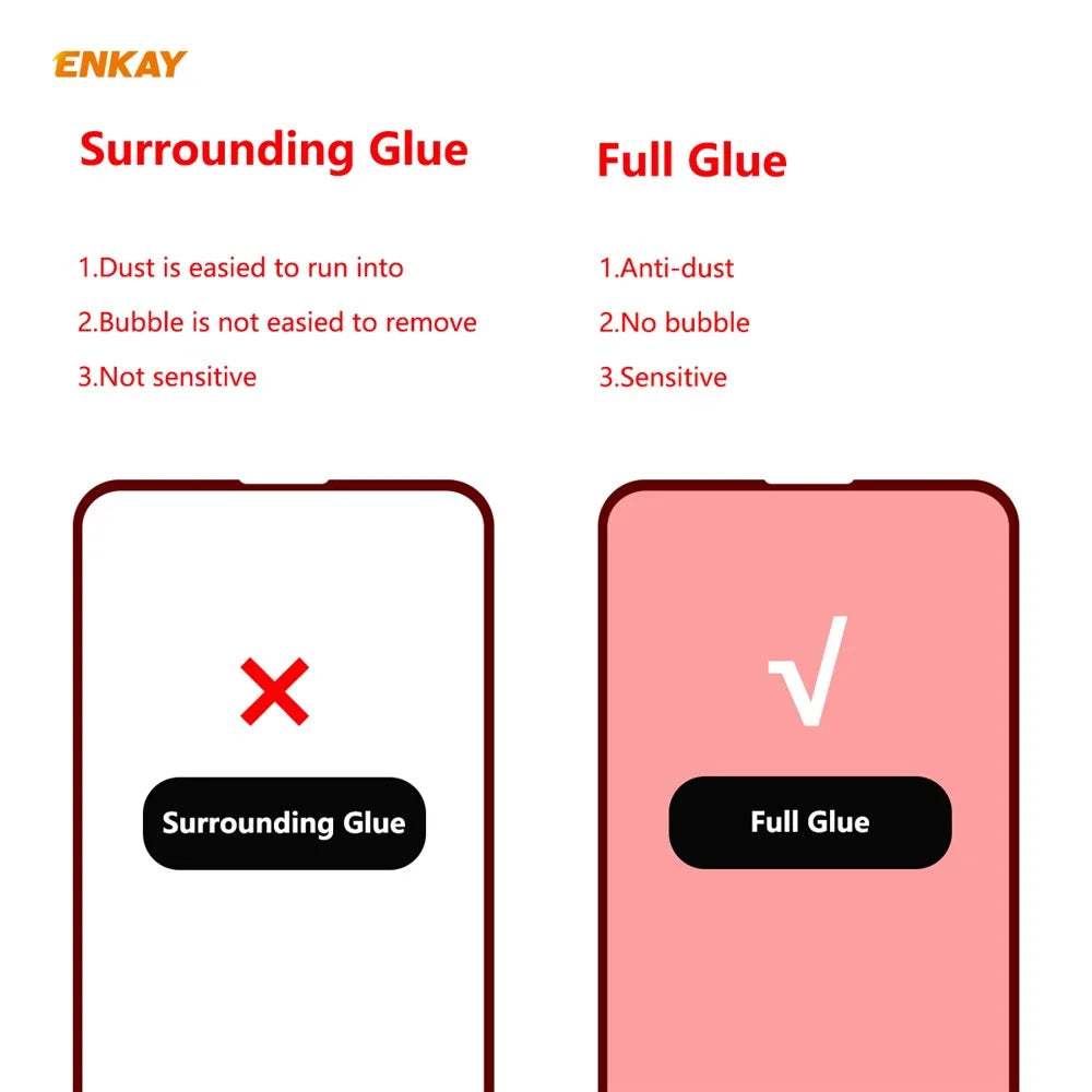 HAT PRINCE 2Pcs/Set Full Glue Full Size 0.26mm 9H 2.5D Tempered Glass Screen Film for Huawei Y7p/P40 lite E - 3