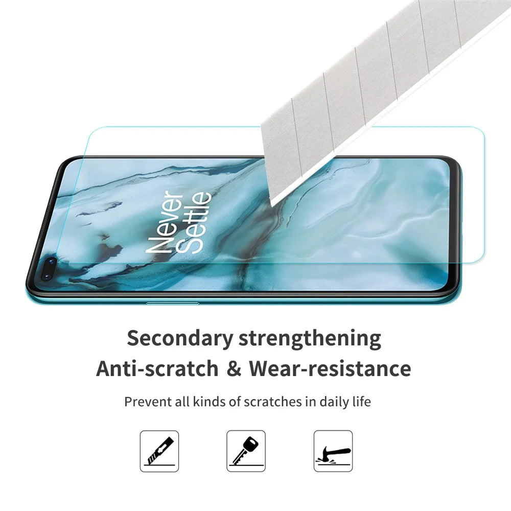 ENKAY HAT PRINCE 0.26mm Tempered Glass Screen Protector 9H 2.5D Arc Edge for OnePlus Nord - 5