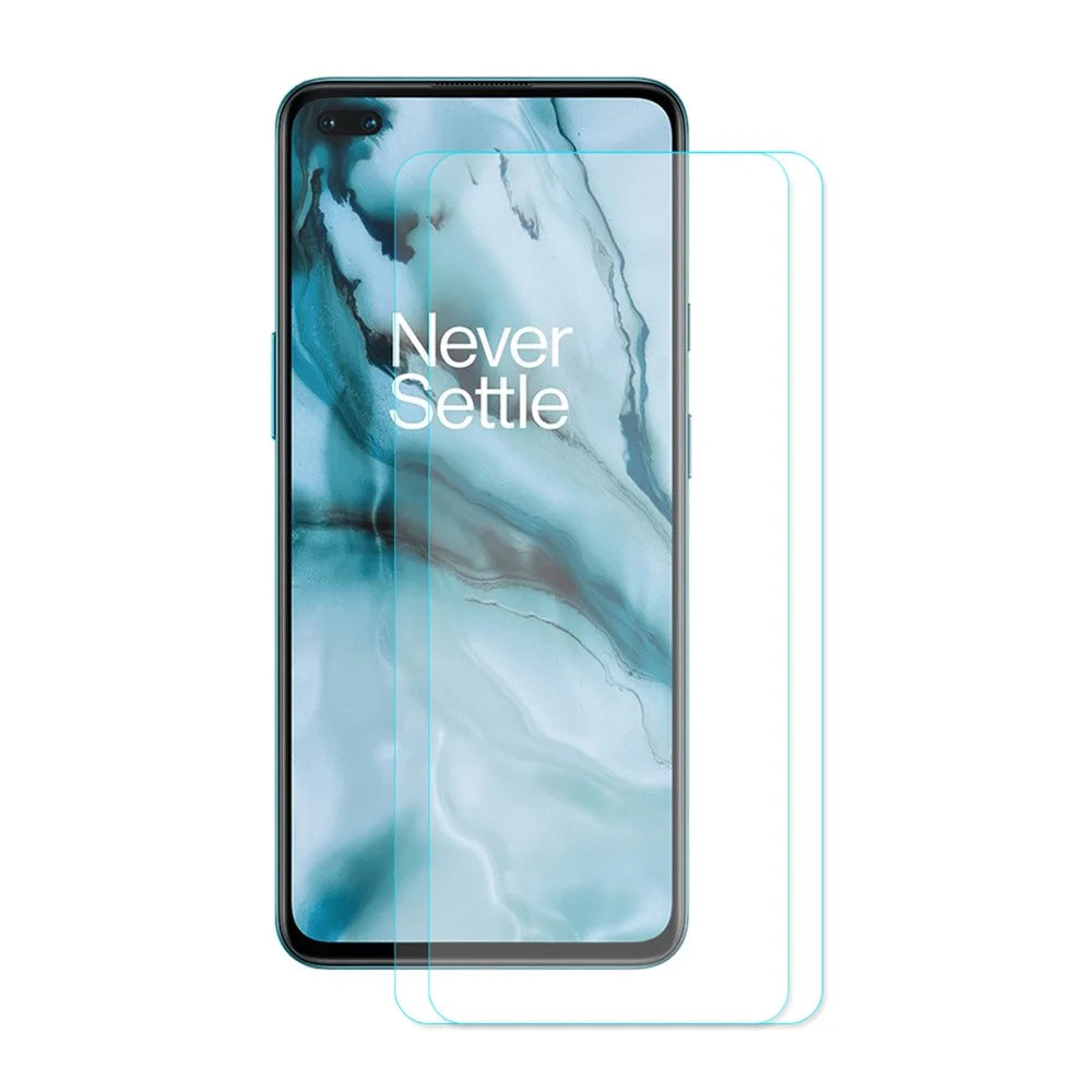ENKAY 2Pcs/Set 0.26mm Full Screen Tempered Glass Screen Guard Films 9H 2.5D Arc Edge for OnePlus Nord - 1