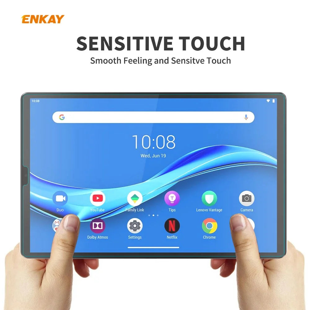 ENKAY 2Pcs/Set 0.33mm 9H 2.5D Arc Edge Tempered Glass Screen Protector for Lenovo Tab M10 Plus 10.3 TB-X606F/Tab K10 - 4