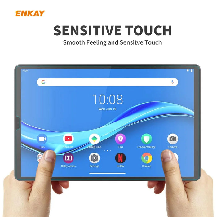 ENKAY 2Pcs/Set 0.33mm 9H 2.5D Arc Edge Tempered Glass Screen Protector for Lenovo Tab M10 Plus 10.3 TB-X606F/Tab K10 - 4