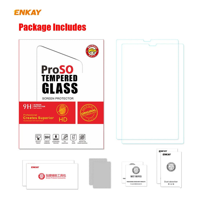 ENKAY 2Pcs/Set 0.33mm 9H 2.5D Arc Edge Tempered Glass Screen Protector for Lenovo Tab M10 Plus 10.3 TB-X606F/Tab K10 - 7
