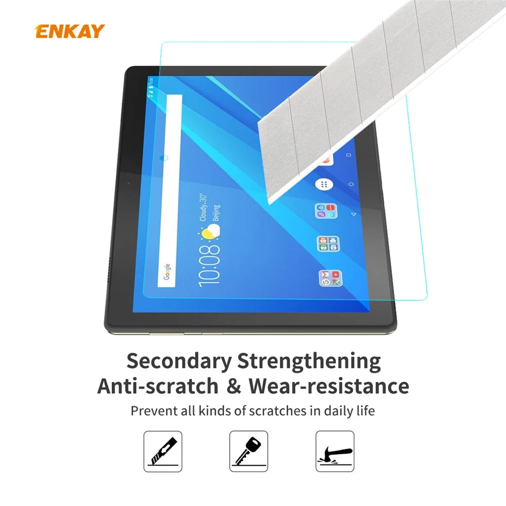 ENKAY Hat-Prince 0.33mm 9H 2.5D Arc Edge Tempered Glass Screen Film for Lenovo Smart Tab M10 10.1 inch - 5