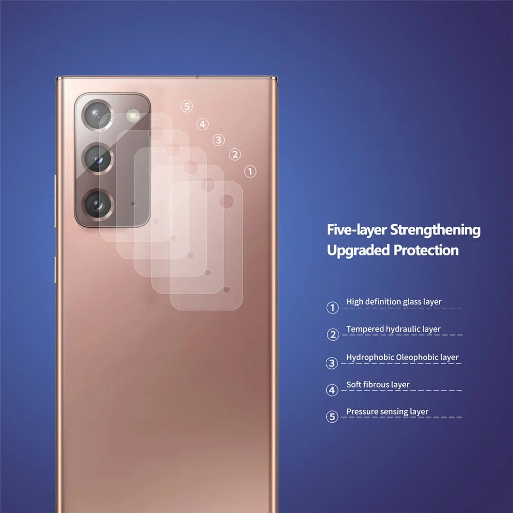 2Pcs ENKAY HAT PRINCE for Samsung Galaxy Note20 4G/5G [0.2mm 9H 2.15D Arc Edges] Tempered Glass Camera Lens Films - 2