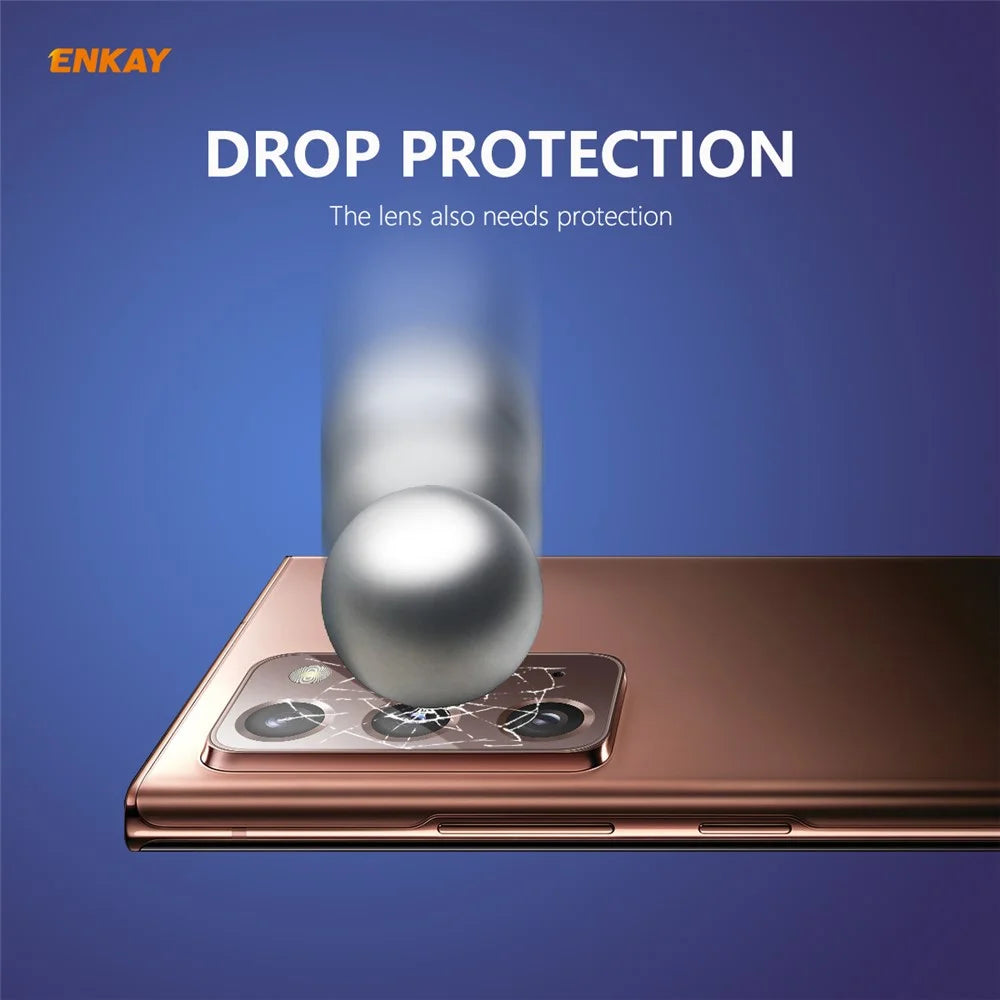 ENKAY HAT PRINCE for Samsung Galaxy Note20 Ultra/20 Ultra 5G [0.2mm 9H 2.15D Arc Edges] Tempered Glass Camera Lens Film - 3