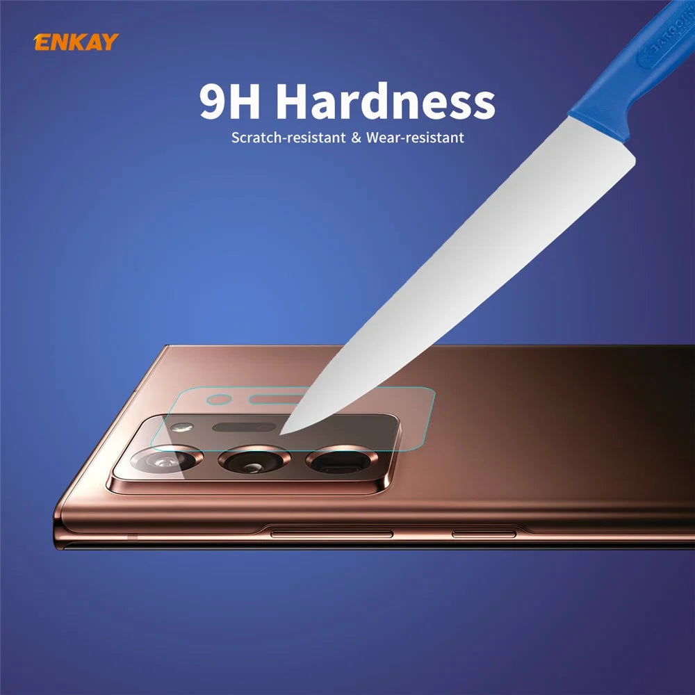 ENKAY HAT PRINCE for Samsung Galaxy Note20 Ultra/20 Ultra 5G [0.2mm 9H 2.15D Arc Edges] Tempered Glass Camera Lens Film - 4