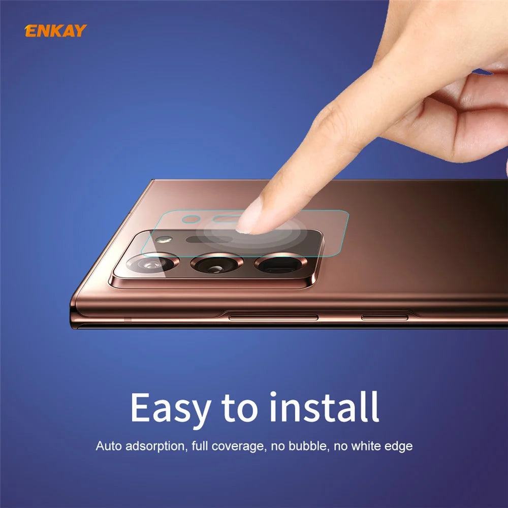 ENKAY HAT PRINCE for Samsung Galaxy Note20 Ultra/20 Ultra 5G [0.2mm 9H 2.15D Arc Edges] Tempered Glass Camera Lens Film - 5