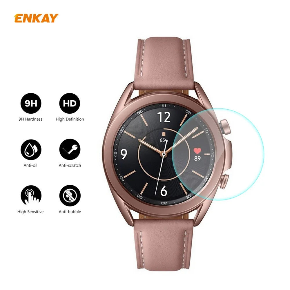 HAT PRINCE 0.2mm 9H 2.15D Arc Edge Tempered Glass Watch Screen Film for Samsung Galaxy Watch 3 41mm - 2