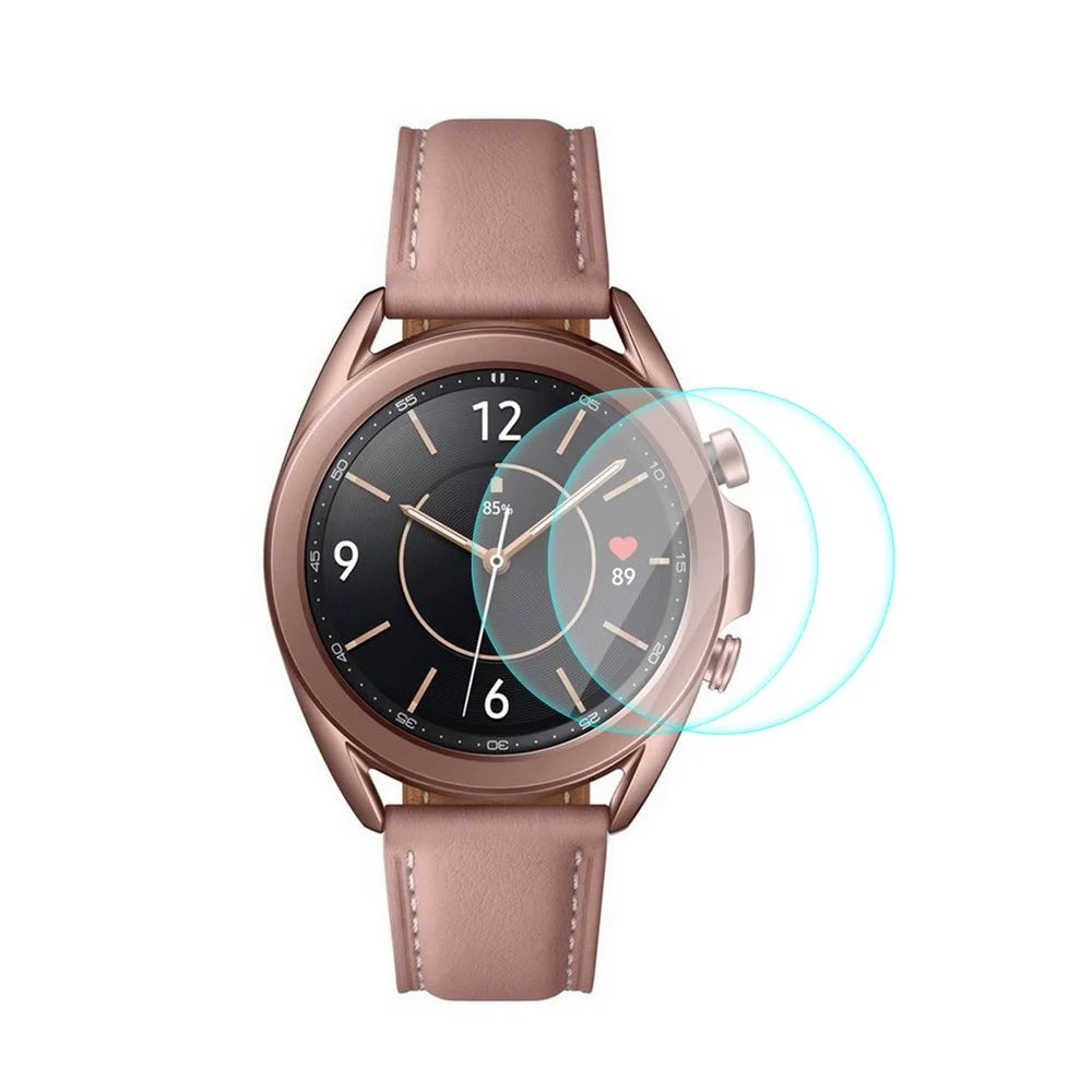 HAT PRINCE 2 Pcs/Set 0.2mm 9H 2.15D Arc Edge Tempered Glass Watch Screen Film for Samsung Galaxy Watch 3 41mm - 1