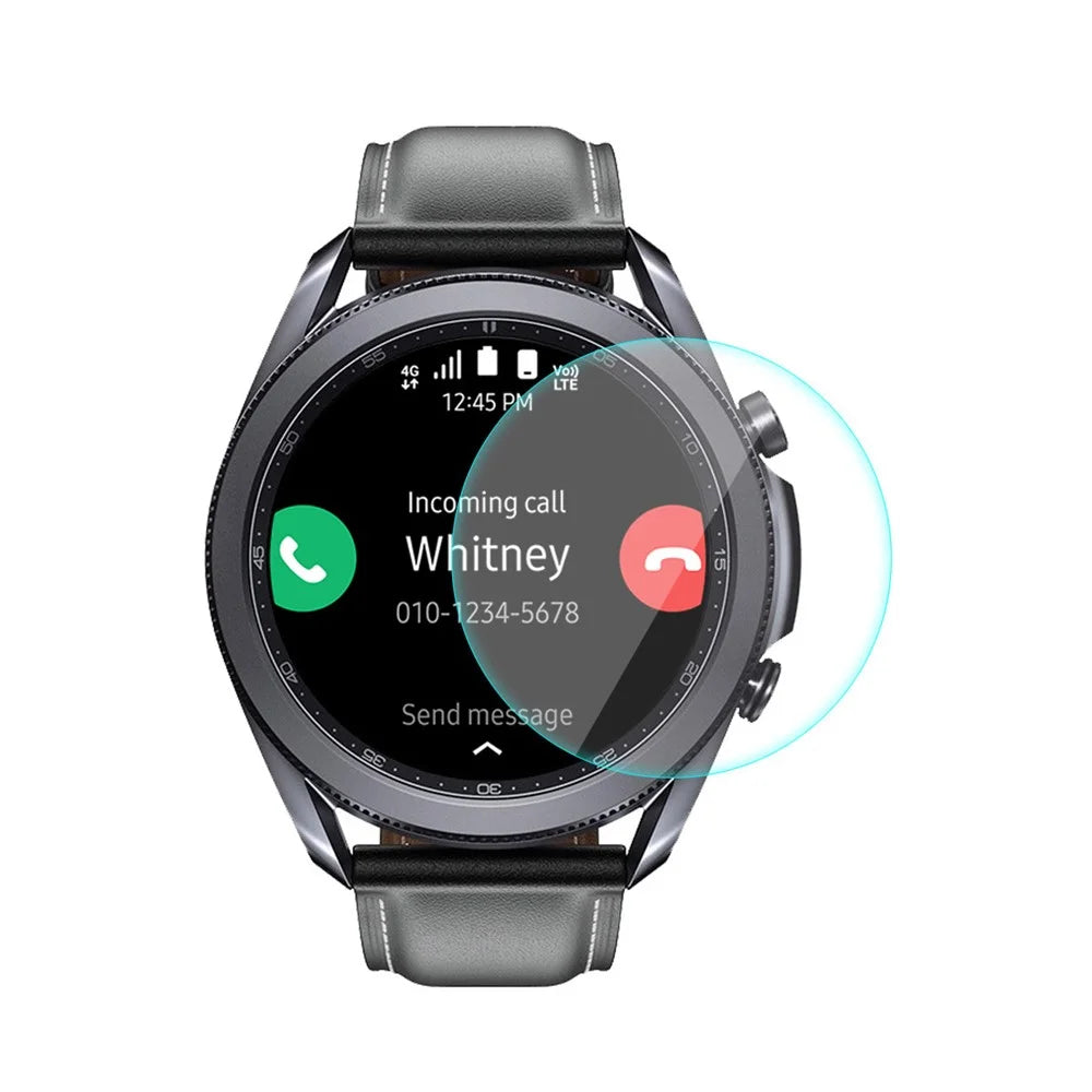 HAT PRINCE 0.2mm 9H 2.15D Arc Edge Tempered Glass Watch Screen Film for Samsung Galaxy Watch 3 45mm - 1