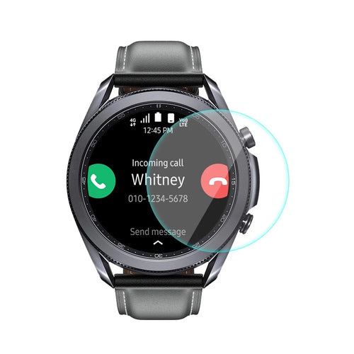 HAT PRINCE 0.2mm 9H 2.15D Arc Edge Tempered Glass Watch Screen Film for Samsung Galaxy Watch 3 45mm - 1
