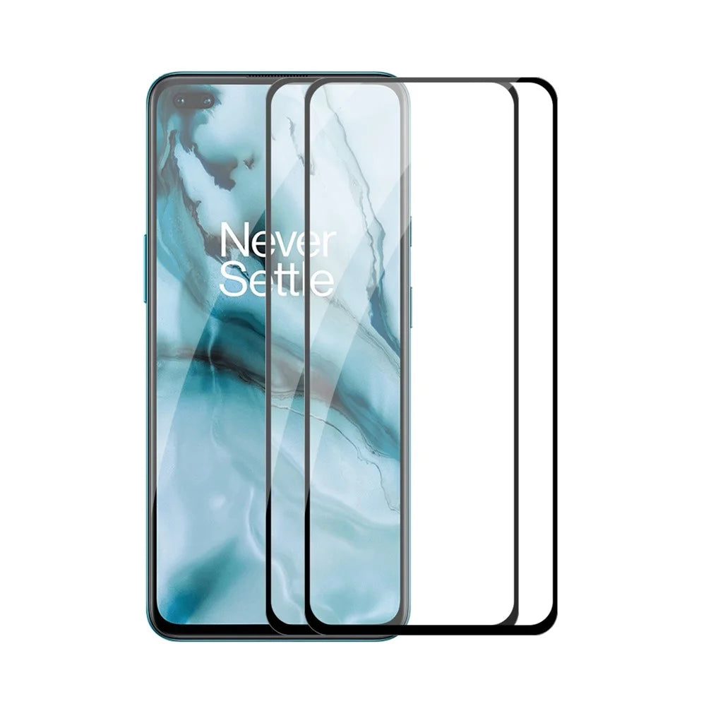 2PCS / Set ENKAY HAT PRINCE Full Glue 0.26mm 9H 2.5D Arc Edge Full Size Tempered Glass Screen Film for OnePlus Nord - 1