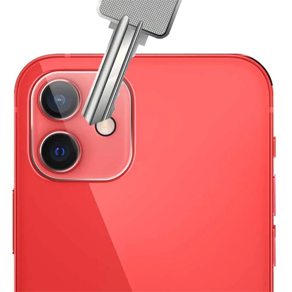 Self-Adhering Tempered Glass Back Camera Lens Protector Film [Ultra Clear] for iPhone 12 6.1 inch - 3