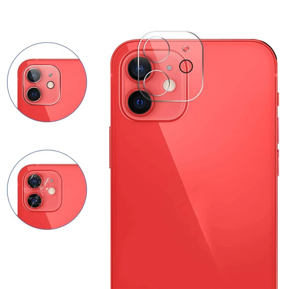Self-Adhering Tempered Glass Back Camera Lens Protector Film [Ultra Clear] for iPhone 12 6.1 inch - 4