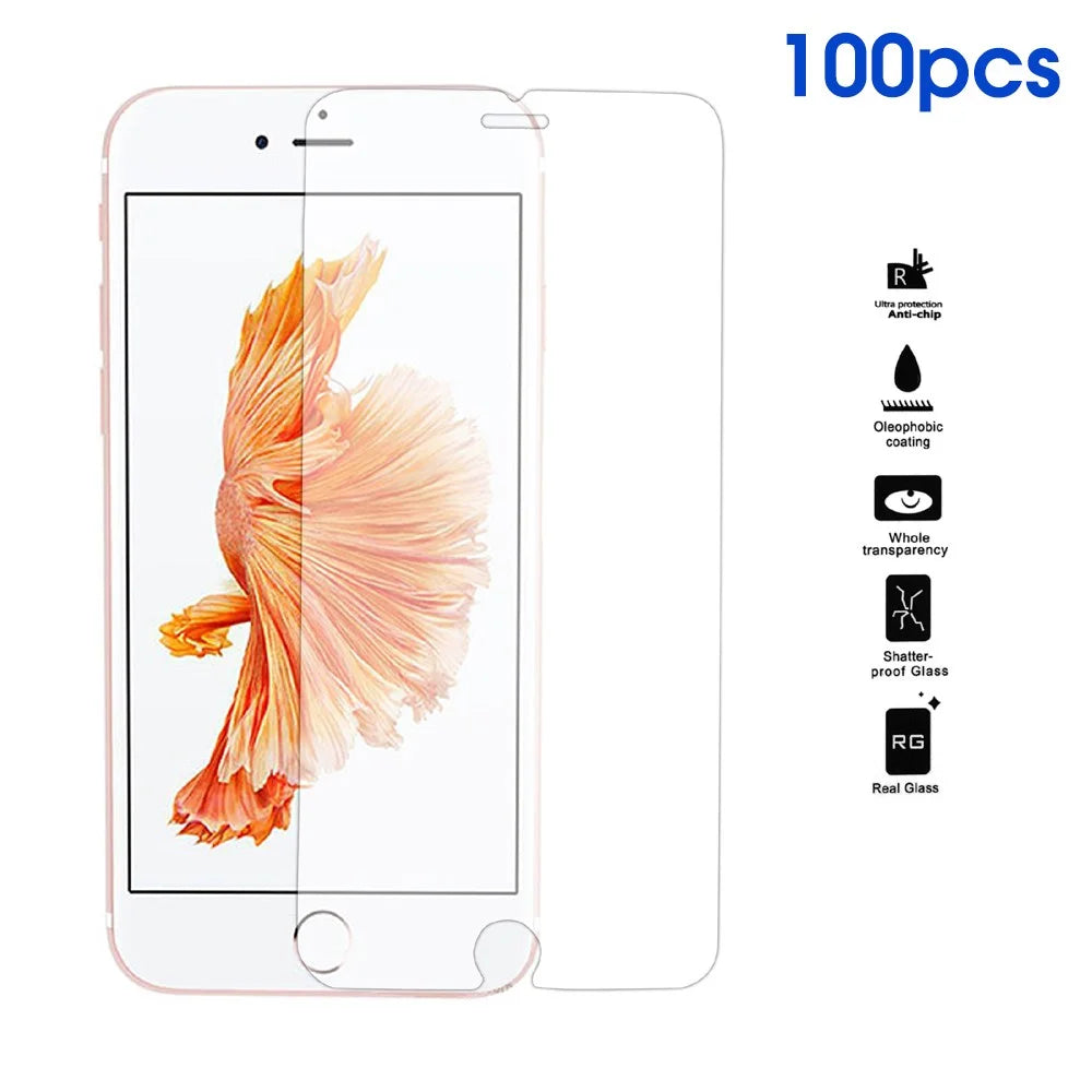 100Pcs/Set 0.25mm Tempered Glass Screen Protector Film for iPhone SE (2020)/SE (2022)/8/7 4.7 inch Explosion-proof - 1