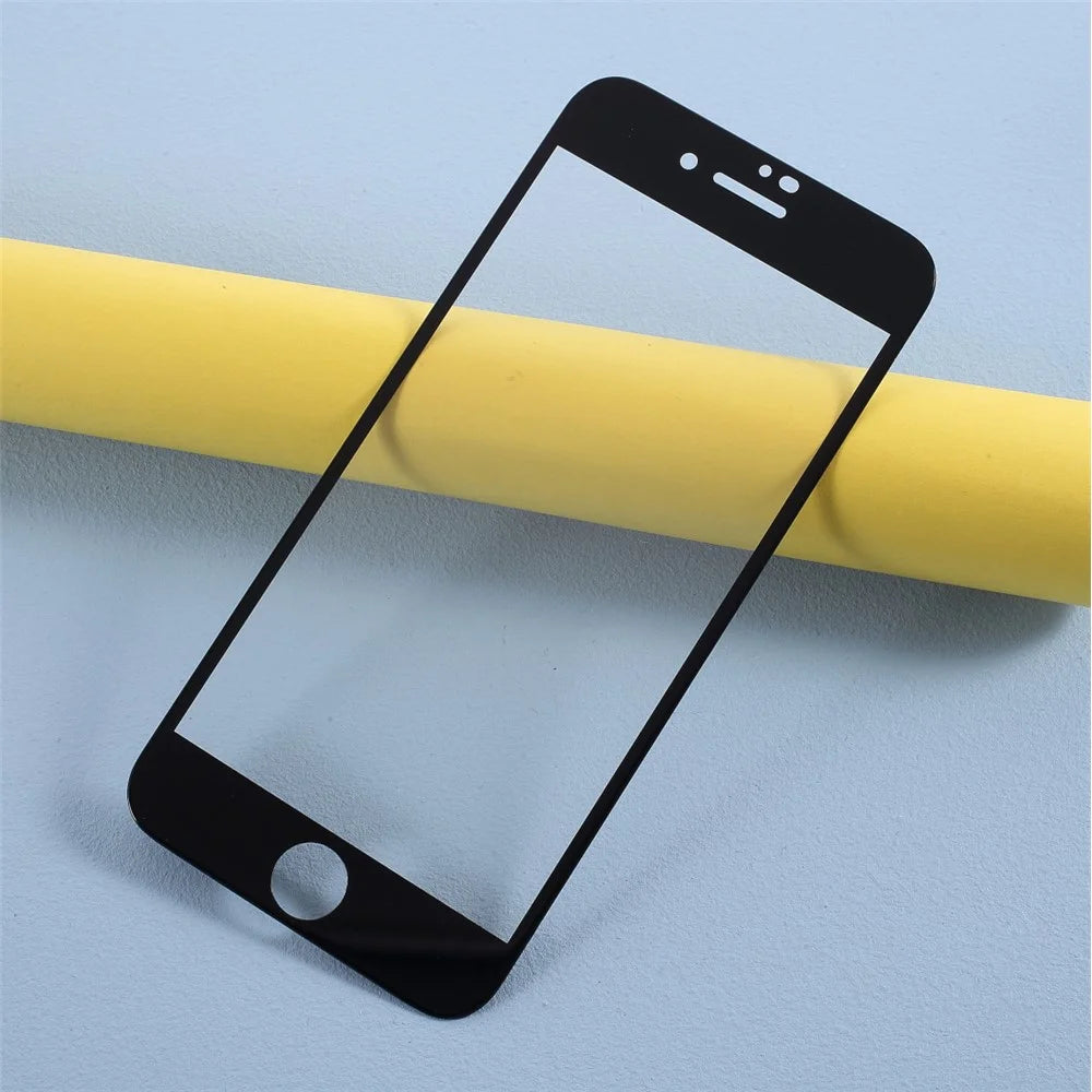 RURIHAI 0.33mm 3D Curved Tempered Glass Screen Film for iPhone 8/7/SE (2020)/SE (2022) - Black - 1