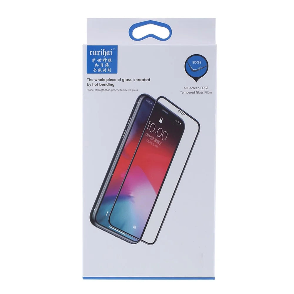 RURIHAI 0.33mm 3D Curved Tempered Glass Screen Film for iPhone 8/7/SE (2020)/SE (2022) - Black - 6