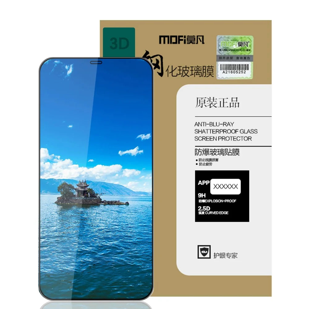 MOFI Full Glue 3D Curved Tempered Glass Complete Covering Screen Protector Film for iPhone 12 Max / Pro 6.1 inch - 5