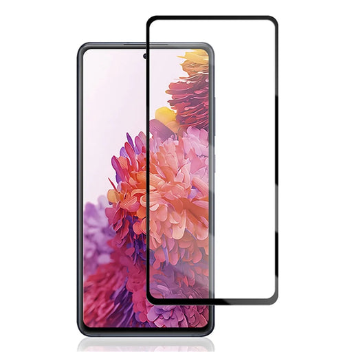 AMORUS Silk Printing Double Defense Tempered Glass Film for Samsung Galaxy S20 FE 4G / FE 5G / S20 Lite / S20 FE 2022, HD Full Glue Full Size Screen Protector - 1