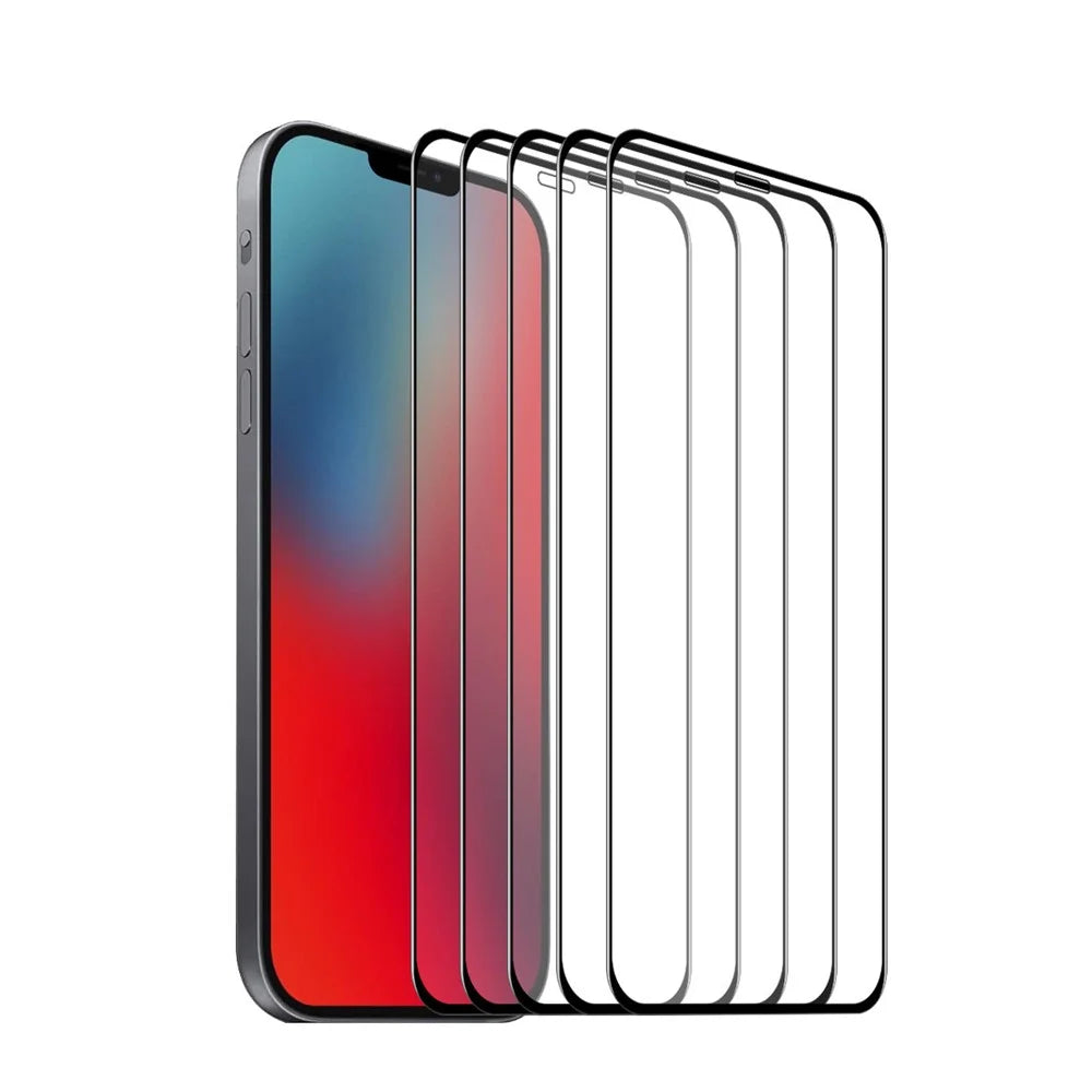 5PCS / Set ENKAY HAT PRINCE 0.26mm 9H 2.5D Full Glue Full Screen Coverage Tempered Glass Screen Protector for iPhone 12 Pro / iPhone 12 - 1