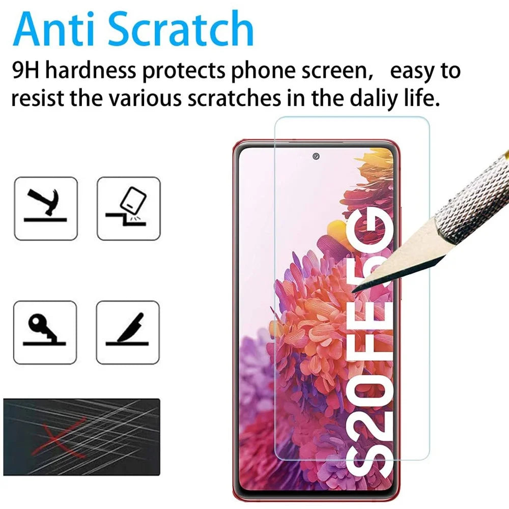 2.5D 9H Arc Edge Tempered Glass Screen Protector for Samsung Galaxy S20 FE/S20 Fan Edition/S20 Lite with Camera Lens Film - 4
