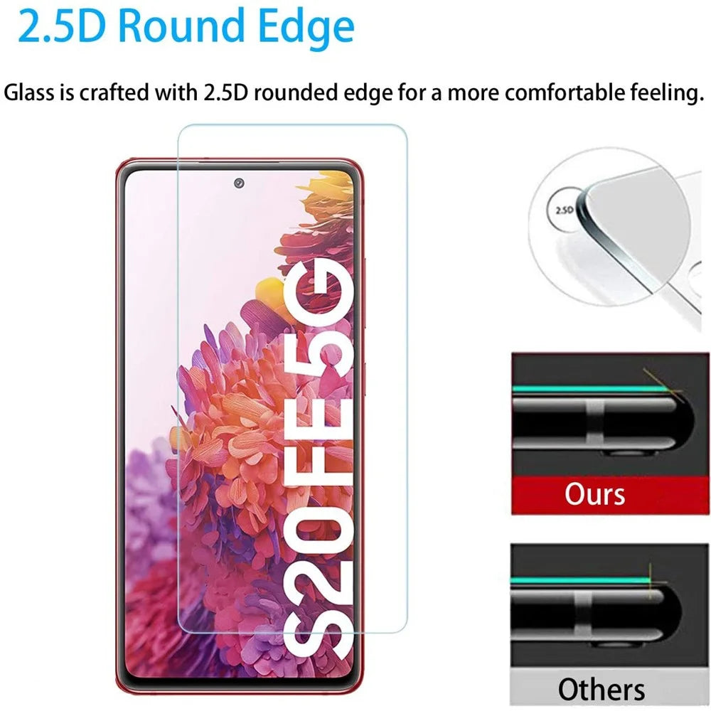 2.5D 9H Arc Edge Tempered Glass Screen Protector for Samsung Galaxy S20 FE/S20 Fan Edition/S20 Lite with Camera Lens Film - 6