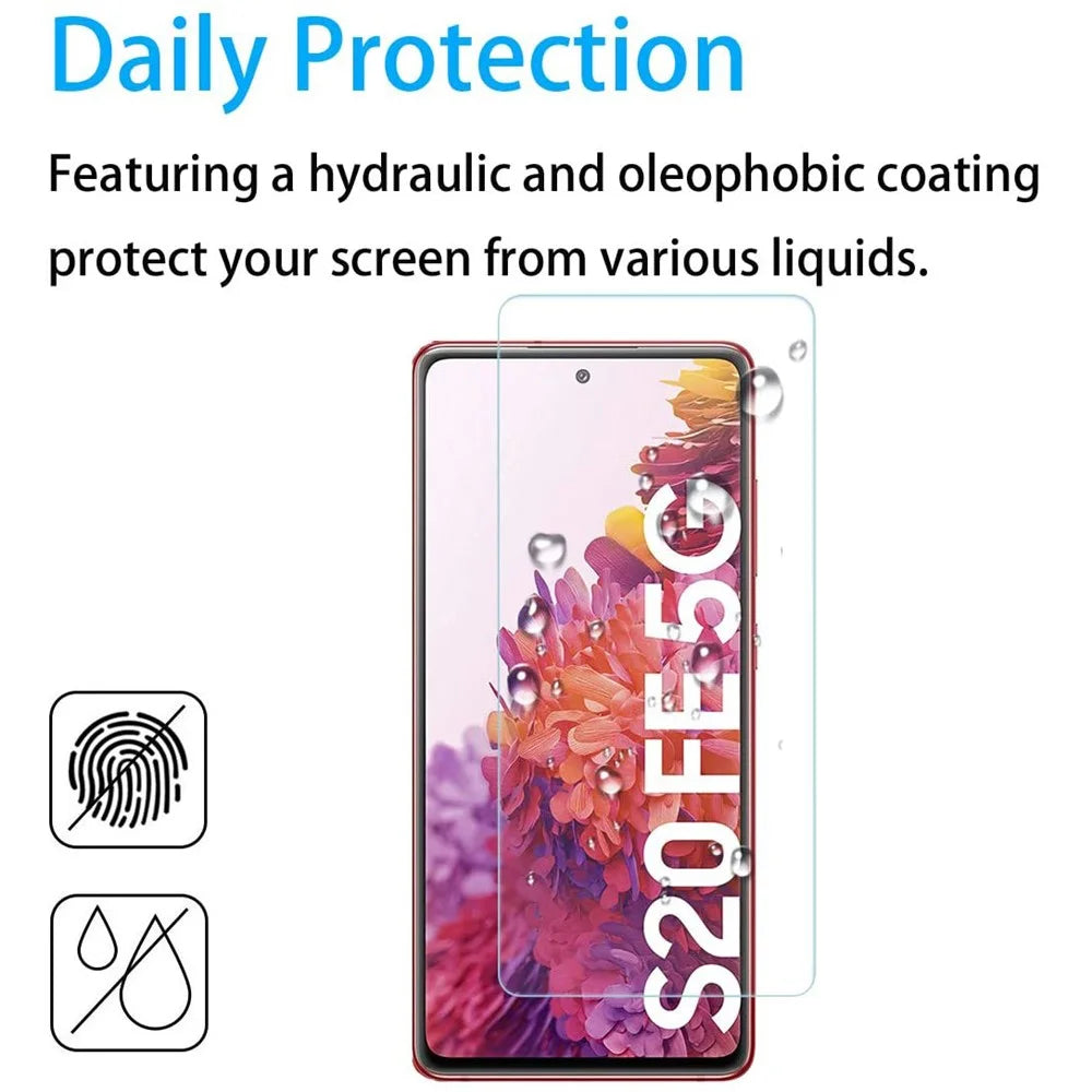 2.5D 9H Arc Edge Tempered Glass Screen Protector for Samsung Galaxy S20 FE/S20 Fan Edition/S20 Lite with Camera Lens Film - 7