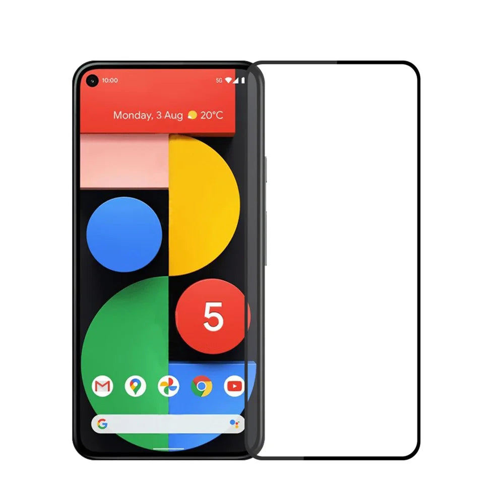 PINWUYO 3D Curved Full Glue Full Size Anti-explosion Anti-fingerprint Tempered Glass Screen Protector for Google Pixel 5 - 1