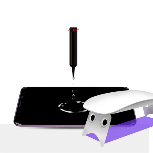 MOCOLO 3D Curved [UV Light Irradiation] Tempered Glass UV Film for Samsung Galaxy S9+ G965 / S8+ G955 - 2