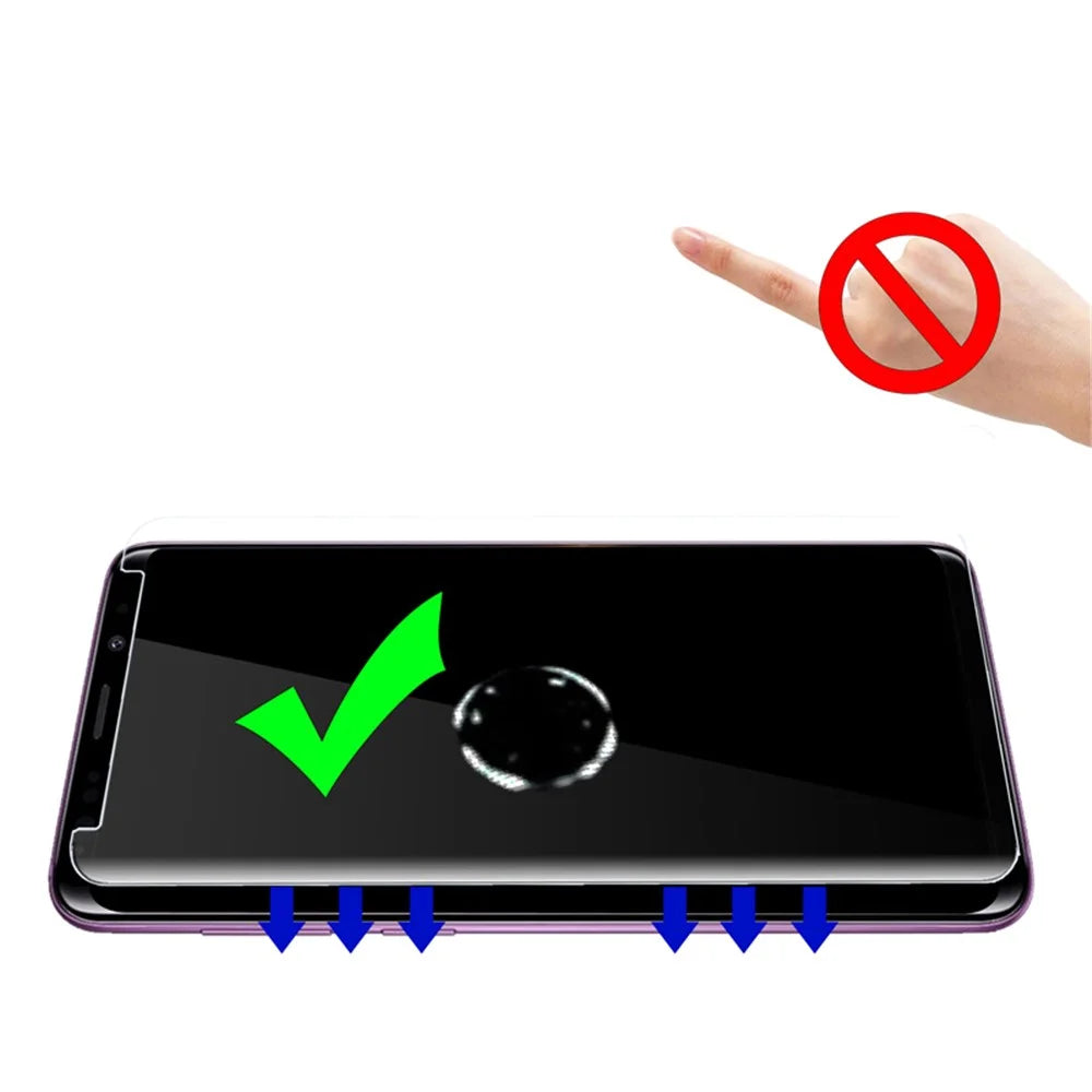 MOCOLO 3D Curved [UV Light Irradiation] Tempered Glass UV Film for Samsung Galaxy S9+ G965 / S8+ G955 - 4